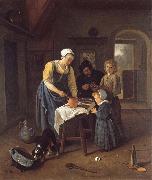 Jan Steen A Peasant Family at Mel-time Spain oil painting artist